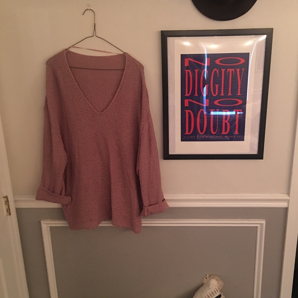 Mauve pink sweater